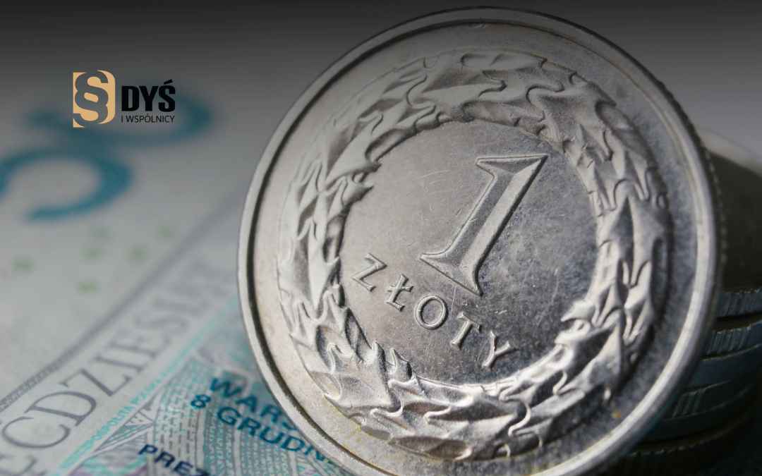 Moneta jednozłotowa na banknocie 50 zł.