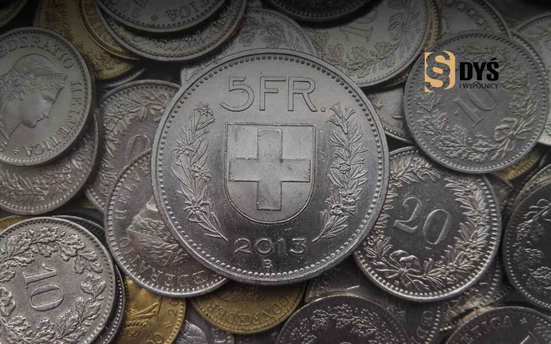 Monety franków szwajcarskich CHF stanowiące podstawę przeliczenia rat kredytów hipotecznych.